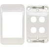 PK4594 4 GANG WALL PLATE WHITE CLIPSAL 2000 SERIES CLIPSAL CLI2034VHWE