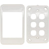 PK4596 6 GANG WALL PLATE WHITE CLIPSAL 2000 SERIES CLIPSAL CLI2036VHWE