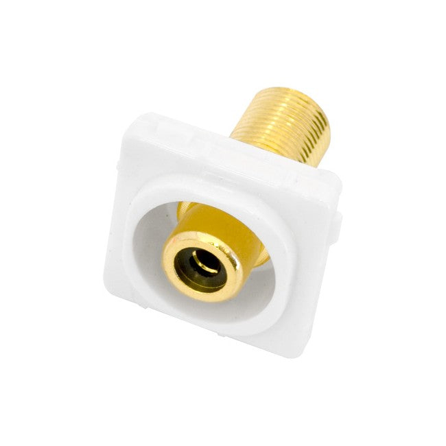 PK4646 - BLACK RCA SOCKET TO 'F' SOCKET - INSERT TO SUIT CLIPSAL GOLD - PRO2