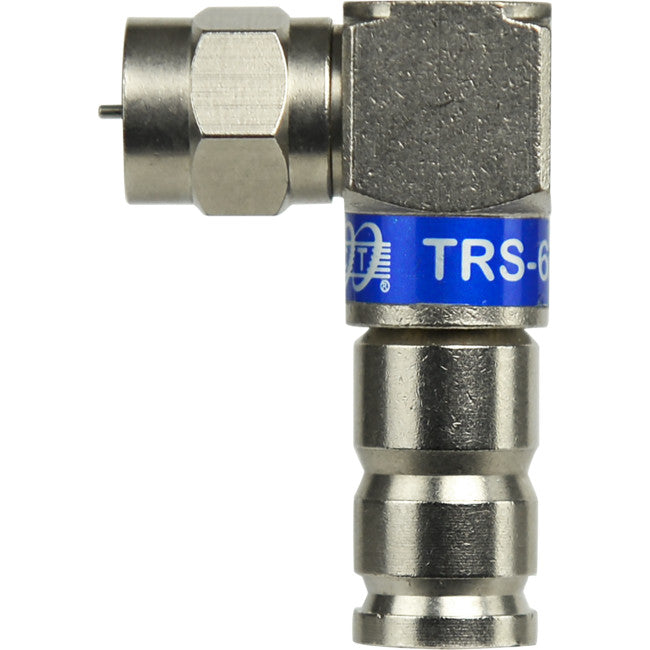 PR1004 RIGHT ANGLE F RG6 CONNECTOR COMPRESSION FOX APP: F31124 PCT PCTTRS6LRA