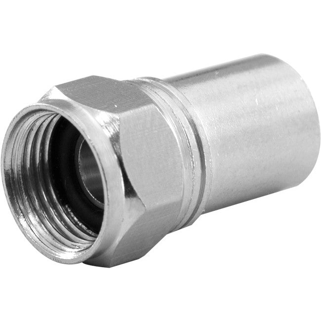 PR1012 'F' COMPRESSION RG6QUAD PLUG WITH O-RING SMOOTH WL6010