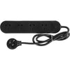 R105BL HPM 2400W 4 OUTLET POWERBOARD 0.9M LEAD - BLACK HPM R105BL