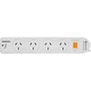 PAD014SP 4 WAY SURGE PROTECTOR MASTER SWITCH OVERLOAD SANSAI 33531013
