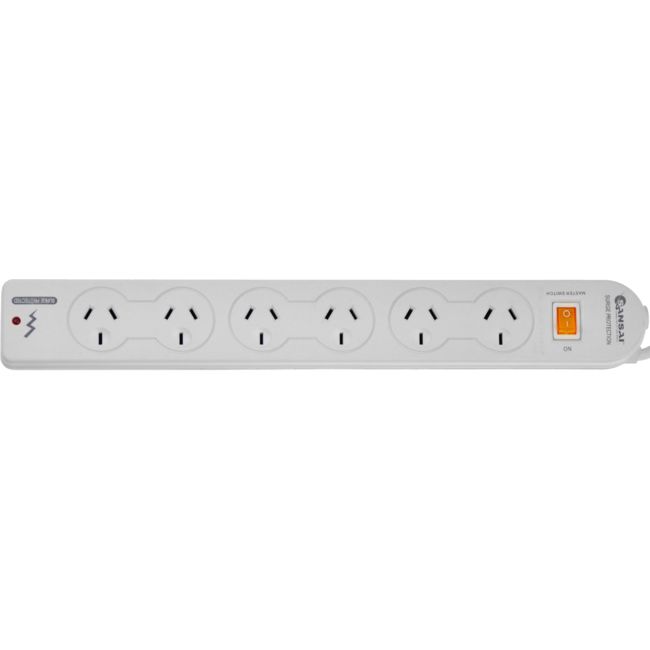 PAD016SP 6 WAY SURGE PROTECTOR MASTER SWITCH OVERLOAD SANSAI 33531014
