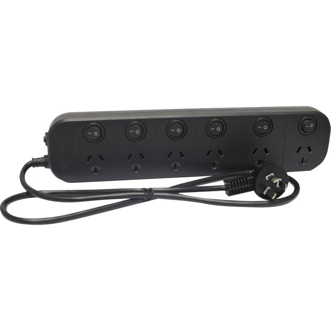 PT1816 6 OUTLET SWITCHED POWERBOARD SURGE PROTECTED JACKSON JACKSON PT1816