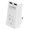 PAD102USB SURGE PROTECTOR WITH 2 X USB SANSAI SANSAI 33531035