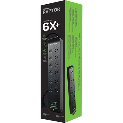 RAP6S RAPTOR 6 WAY INDIVIDUALLY SWITCHED POWERBOARD WITH 30W PD USB-C 30W QC USB-A JACKSON 33531074