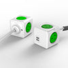 PCEUGN 4 WAY SURGE PROTECTOR WITH USB GREEN POWERCUBE EXTENDED USB ALLOCACOC PCUBE54-GN