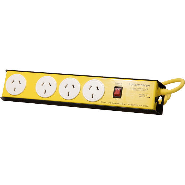L54185 - 4 WAY METAL POWERBOARD - HEAVY DUTY POWERTOUGH - POWERLEADER