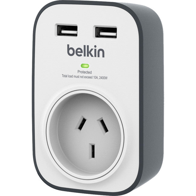 SURGECU2 WALL SURGE PROTECTOR WITH USB SURGECUBE BELKIN BSV103AU