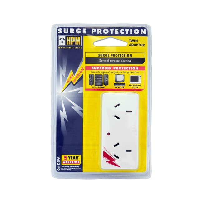 D2PA 2-WAY SURGE PROTECTOR DOUBLE ADAPTOR HPM HPM D2PA