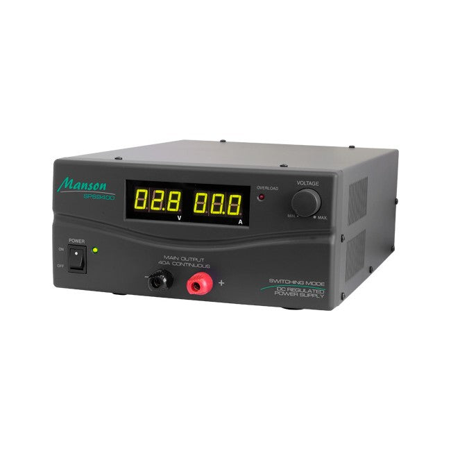 SPS9400 40AMP 3-15V DC POWER SUPPLY DIGITAL BENCH TOP DARK GREY MANSON SPS9400 DARK GREY
