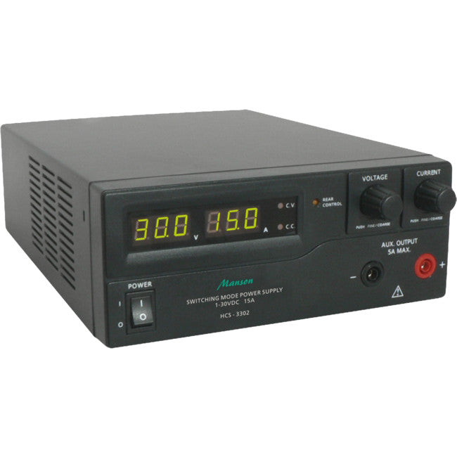 HCS3302-USB 1-32V 0-15A POWER SUPPLY SWITCHING 3 DIGI LED W/USB MANSON HCS-3302-USB