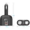 MBCHGRC28 DUAL PORT USB-C CAR CHARGER CIG SPLITTER PD QC MBEAT MB-CHGR-C28