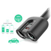MBCHGRC28 DUAL PORT USB-C CAR CHARGER CIG SPLITTER PD QC MBEAT MB-CHGR-C28