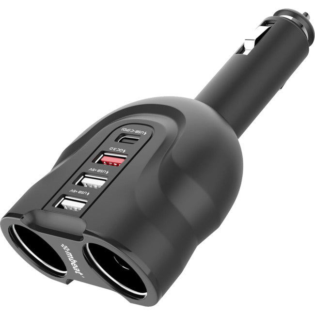 MBCHGRC38 4-PORT USB-C CAR CHARGER CIG SPLITTER PD QC MBEAT MB-CHGR-C38