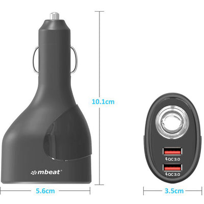 MBCHGRC18 DUAL PORT USB QUICK CHARGER QC CIG MBEAT MB-CHGR-C18