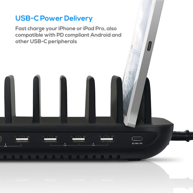 MBCHGR7U 7 PORT USB CHARGER AND HOLDER 60W USB-C GORILLA MBEAT MB-CHGR-7U