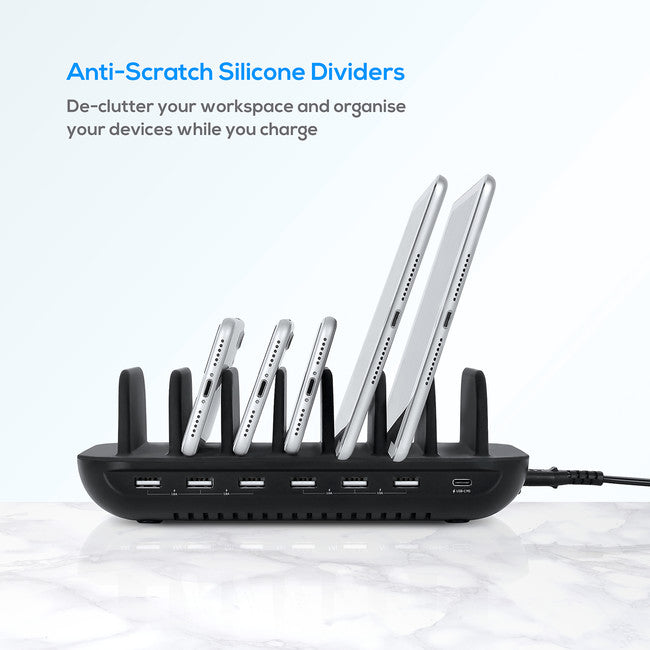 MBCHGR7U 7 PORT USB CHARGER AND HOLDER 60W USB-C GORILLA MBEAT MB-CHGR-7U