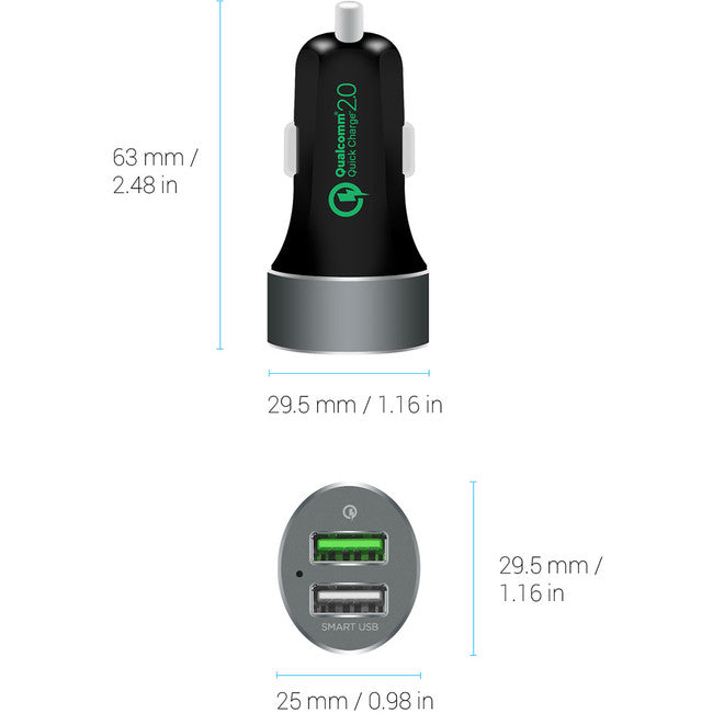 MBCHGRQBS QUICK CHARGE 2.0 CAR CHARGER MBEAT 33774472