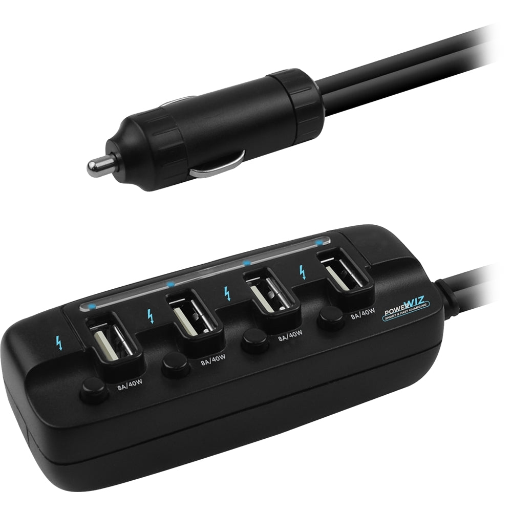 USBC480 4 PORT USB RAPID CAR CHARGER 8A 40W MBEAT MB-USBC480.