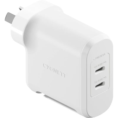 70WUCWC 70W DUAL USB-C GAN WALL CHARGER CYGNETT 33774616