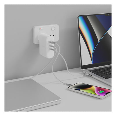 100WUCWC 100W MULTIPORT GAN WALL CHARGER WHITE CYGNETT 33774618