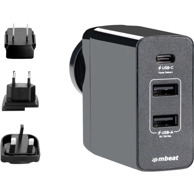 PD45 USB-C 45W WORLD TRAVEL CHARGER POWER DELIVERY GORILLA POWER MBEAT MB-CHGR-PD45