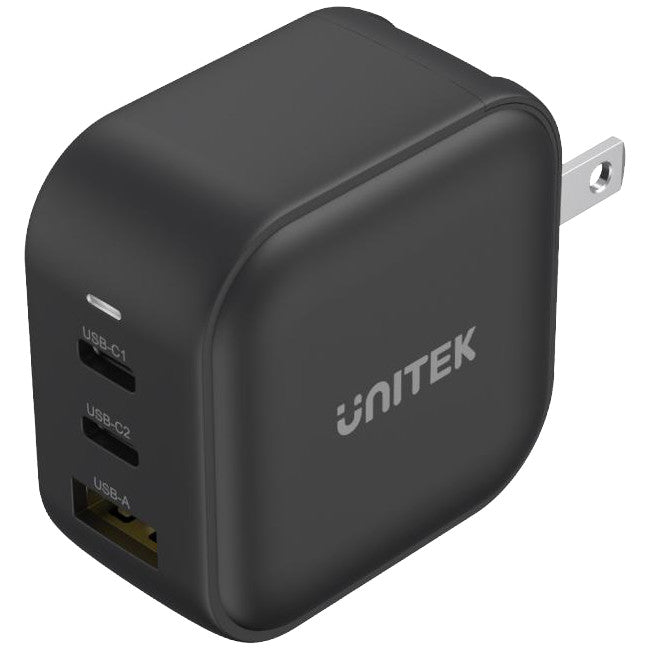 P1108ABK TRAVEL GaN 66W USB CHARGER BLACK UNITEK P1108ABK