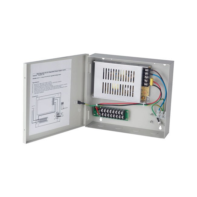 PW408S-12R 4A 8 PORT DC12V REGULATED PS PANEL POWER WALL MOUNTING BOX DOSS