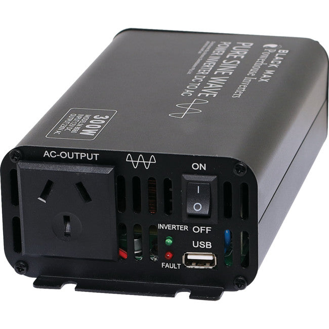 M8060 300W 12VDC TO 240VAC INVERTER WITH USB TRUE SINE WAVE POWERHOUSE 33779002