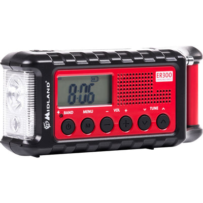 ER300 EMERGENCY CRANK AM/FM RADIO TORCH AND PORTABLE POWERBANK MIDLAND ER300