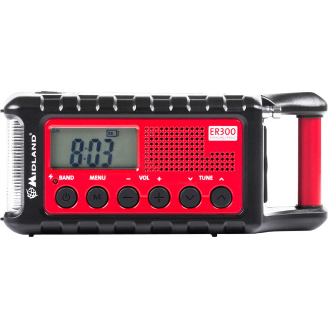 ER300 - EMERGENCY CRANK AM/FM RADIO - TORCH AND PORTABLE POWERBANK - MIDLAND