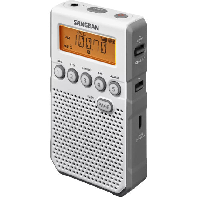 DT800 FM-RDS / AM HAND-HELD RECEIVER WHITE - SANGEAN SANGEAN DT800WH