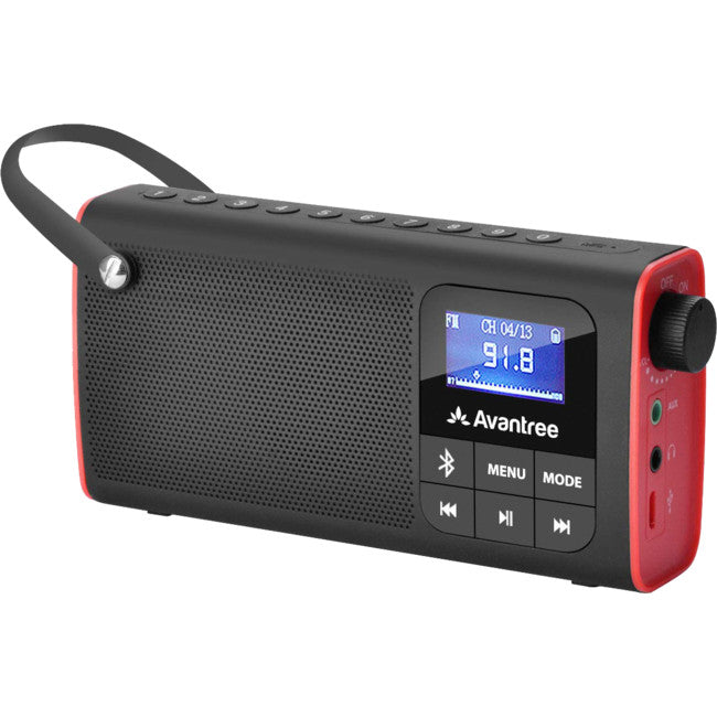 SP850 - BLUETOOTH PORTABLE FM RADIO - SPEAKER SD CARD LED BATTERY - AVANTREE