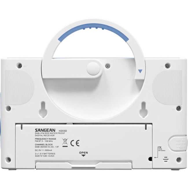 H203D DAB+/FM-RDS WATERPROOF RADIO EMERGENCY TORCH & BUZZER SANGEAN H203D