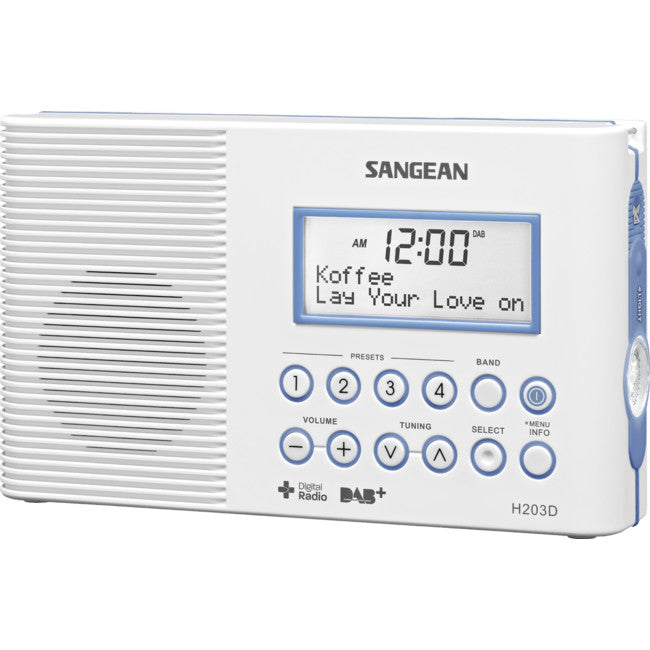 H203D DAB+/FM-RDS WATERPROOF RADIO EMERGENCY TORCH & BUZZER SANGEAN H203D