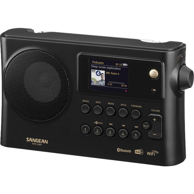 WFR28BTMB - INTERNET & DAB+ PORTABLE RADIO - NETWORK MUSIC PLAYER - BLACK - SANGEAN