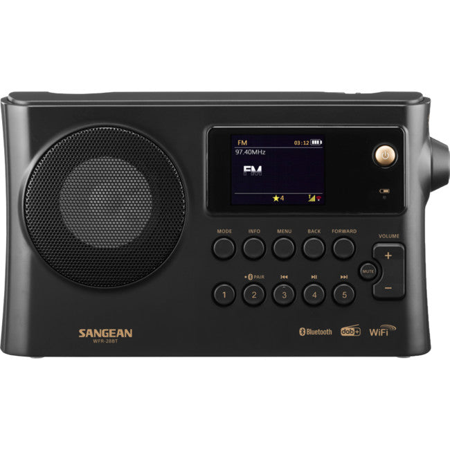 WFR28BTMB - INTERNET & DAB+ PORTABLE RADIO - NETWORK MUSIC PLAYER - BLACK - SANGEAN