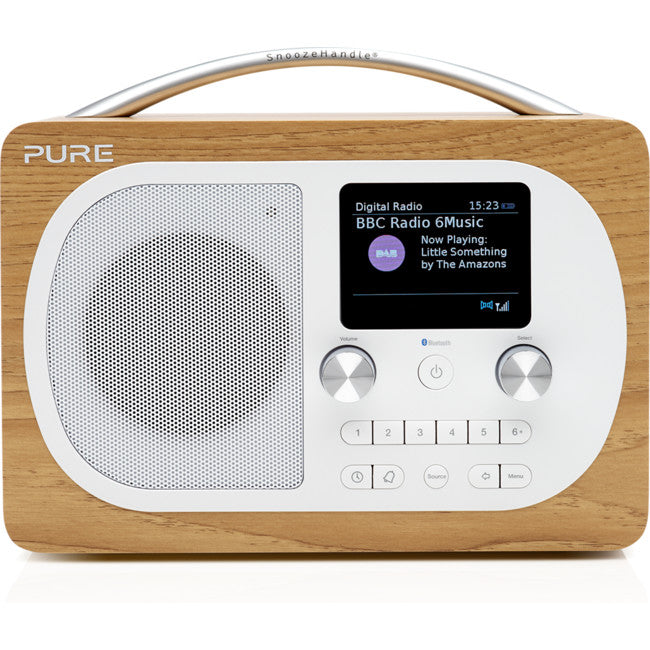 EVOKEH4 PORTABLE DAB+ FM RADIO OAK BLUETOOTH FULL COLOUR DISPLAY PURE 151108