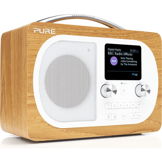 EVOKEH4 PORTABLE DAB+ FM RADIO OAK BLUETOOTH FULL COLOUR DISPLAY PURE 151108
