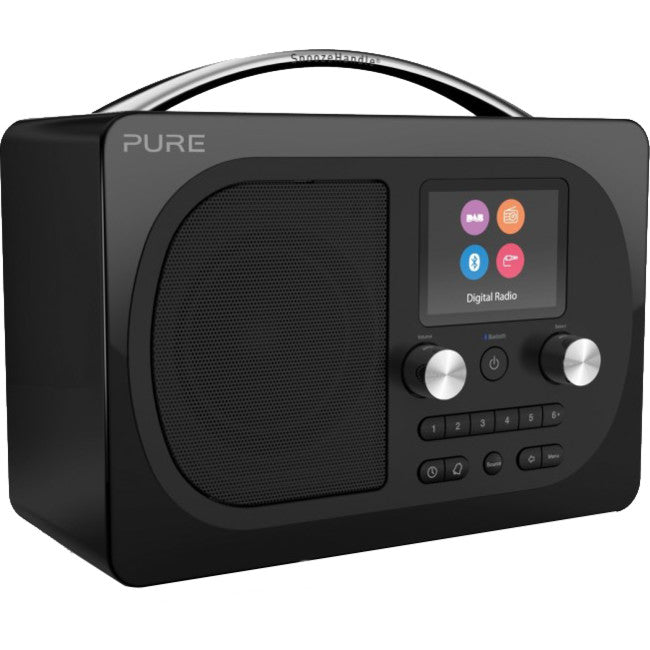 EVOKEH4B PORTABLE DAB+ FM RADIO BLACK BLUETOOTH PRESTIGE EDITION PURE 153022