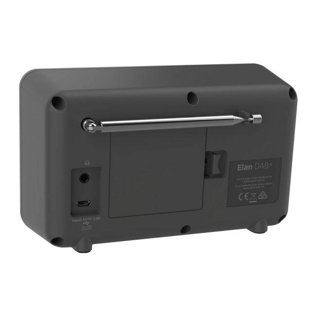 ELANDABCH PORTABLE DAB+ RADIO WITH BT CHARCOAL PURE 248479