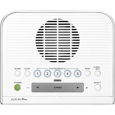 DCR89+ BASIC DAB+/ FM BEDSIDE CLOCK RADIO, WHITE - SANGEAN SANGEAN DCR-89+