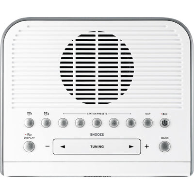 RCR5W BASIC AM / FM BEDSIDE CLOCK RADIO SANGEAN -  WHITE SANGEAN RCR-5