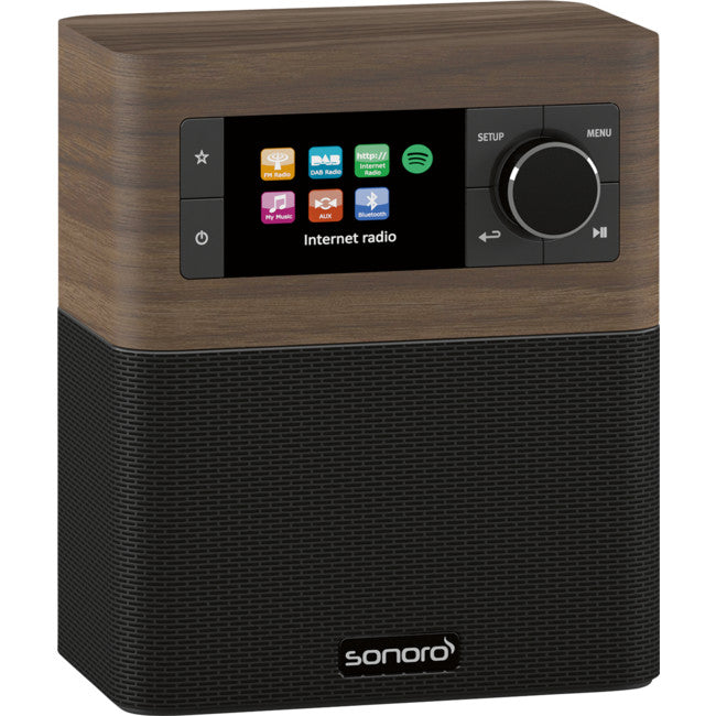 STREAM-W/B FM/DAB+ -INTERNET RADIO- WIFI BLUETOOTH - WALNUT / BLACK SONORO STREAM WALNUT BLACK