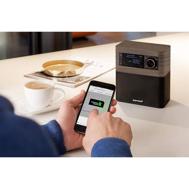 STREAM-W/B FM/DAB+ -INTERNET RADIO- WIFI BLUETOOTH - WALNUT / BLACK SONORO STREAM WALNUT BLACK
