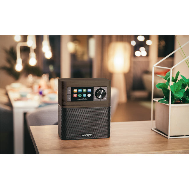 STREAM-W/B FM/DAB+ -INTERNET RADIO- WIFI BLUETOOTH - WALNUT / BLACK SONORO STREAM WALNUT BLACK
