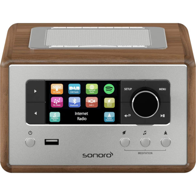RELAX-WAL FM/DAB+ -INTERNET RADIO- WIFI BLUETOOTH -ALARM CLOCK -WALNUT SONORO RELAX- WALNUT