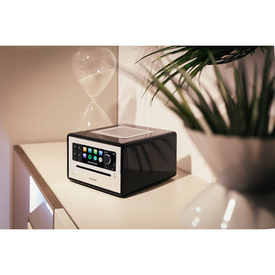 ELITE-BLK FM/DAB+ -INTERNET RADIO- WIFI CD -BLUETOOTH DUAL ALARM BLACK SONORO ELITE BLACK